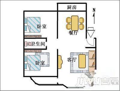 华宸怡园3室3厅2卫户型图