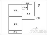 金马腾宏园2室1厅1卫70㎡户型图