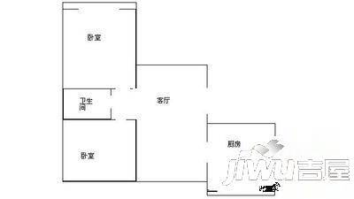 天林花园2室2厅1卫94㎡户型图