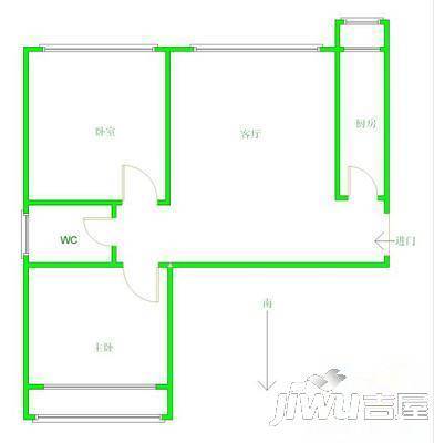 天林花园2室2厅1卫94㎡户型图