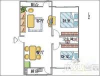 银宏花苑2室2厅1卫100㎡户型图