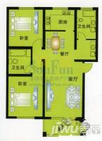 金泰家园2室1厅1卫63㎡户型图