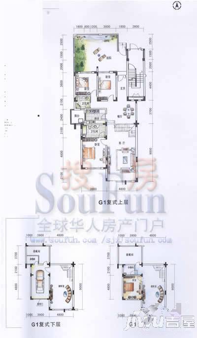 水榭花都4室2厅3卫246.1㎡户型图