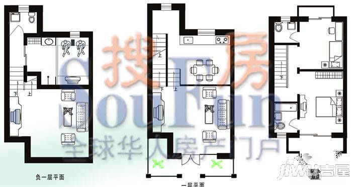 千百度澜珊3室2厅2卫85.6㎡户型图