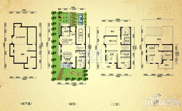 天籁山水清音3室0厅0卫168㎡户型图