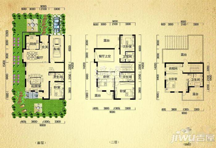 天籁山水清音3室0厅0卫168㎡户型图