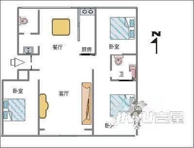 联合大学公寓3室0厅0卫户型图