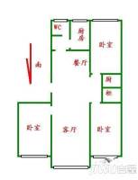 新浩城北区3室2厅1卫户型图