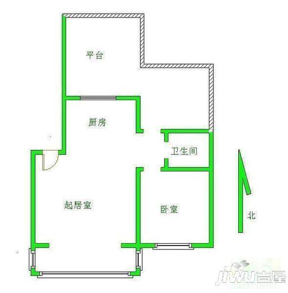 欧华园2室2厅2卫103㎡户型图