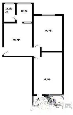 圣雪良园2室2厅1卫户型图