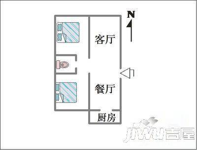 圣雪良园2室2厅1卫户型图