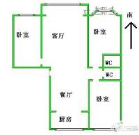 胜利北街集装箱宿舍3室2厅2卫户型图