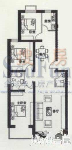 枫丹华庭3室2厅2卫户型图