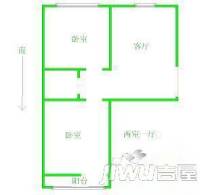 胶印厂宿舍2室1厅1卫51㎡户型图