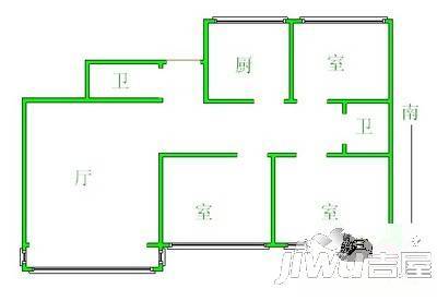 东珠小区3室2厅2卫140㎡户型图