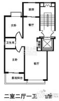 志诚花苑2室2厅1卫90㎡户型图