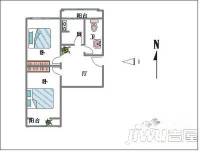 医药宿舍2室1厅1卫55㎡户型图