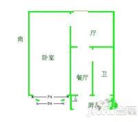 石铁家园1室1厅1卫40㎡户型图