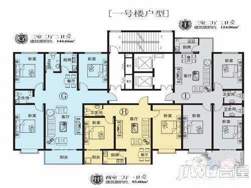 世祥府邸3室2厅2卫户型图