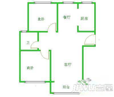 清水居2室2厅1卫120㎡户型图