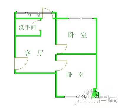 宝仓小区1室1厅1卫41㎡户型图