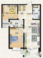 翰林福邸2室2厅1卫户型图