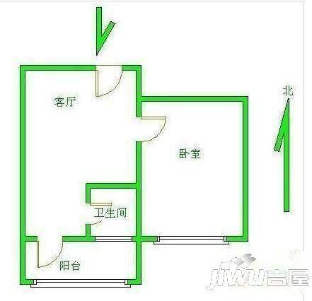 开达小区3室1厅2卫118㎡户型图