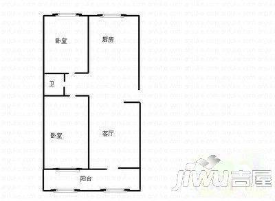 八一花园2室2厅1卫120㎡户型图