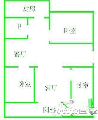 盛世华庭3室2厅2卫120㎡户型图