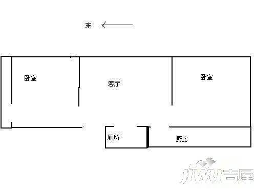 宁安小区2室1厅1卫63㎡户型图