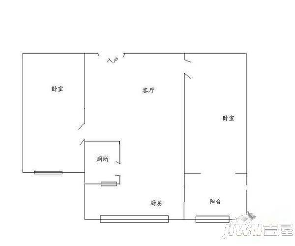 西焦生活西区3室2厅1卫户型图