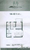 蓝岛书香苑2室2厅1卫71.7㎡户型图