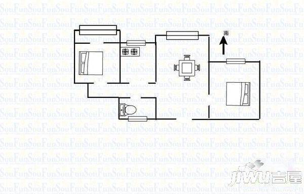 绿家小区2室1厅1卫79㎡户型图