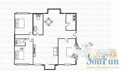 SOHO都市名苑3室2厅1卫138㎡户型图