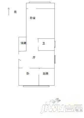 铁路32宿舍3室1厅1卫75㎡户型图