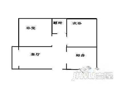 东丹庭院2室1厅1卫90㎡户型图