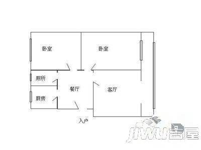 泰安小区2室1厅1卫62㎡户型图