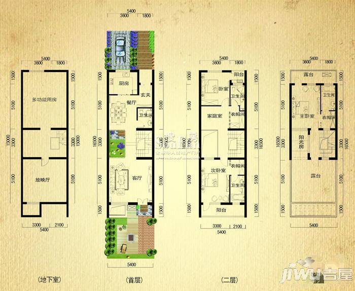 天籁山水清音3室0厅0卫168㎡户型图