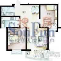 东方观邸2室2厅2卫101㎡户型图