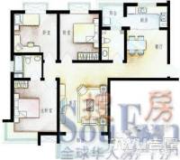 东方观邸3室2厅2卫131.3㎡户型图
