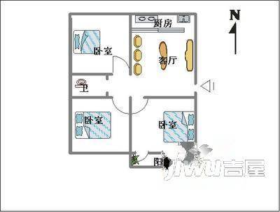 核四院生活区2室1厅1卫户型图