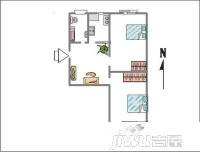 天安小区2室1厅1卫户型图