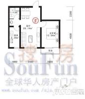 安联蓝水晶1室2厅1卫59.6㎡户型图