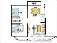 华清家园2室2厅1卫户型图