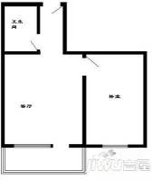 园东苑1室1厅1卫65㎡户型图