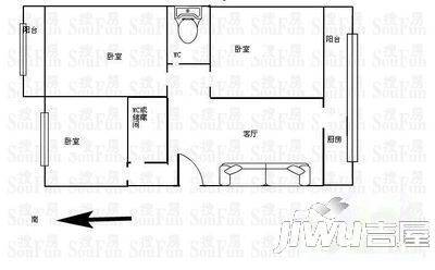 东风小区3室1厅1卫20㎡户型图