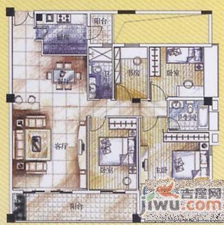 芳星豪园4室2厅2卫户型图