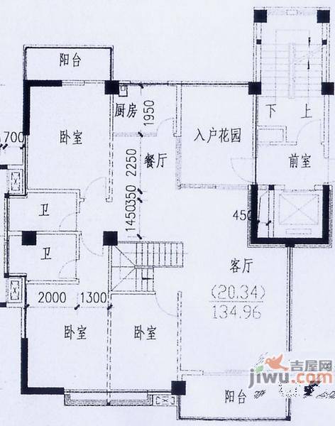 阳光美尔奇3室2厅2卫户型图