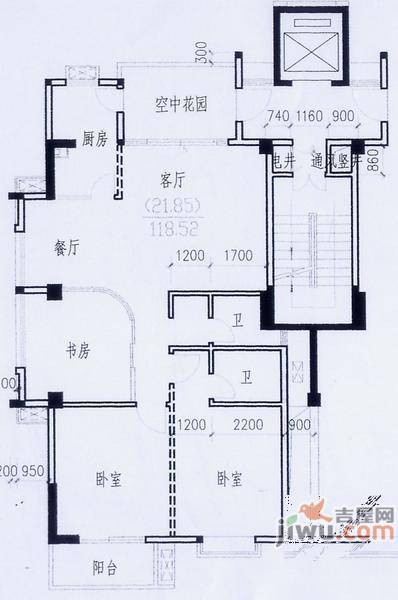 阳光美尔奇3室2厅2卫户型图