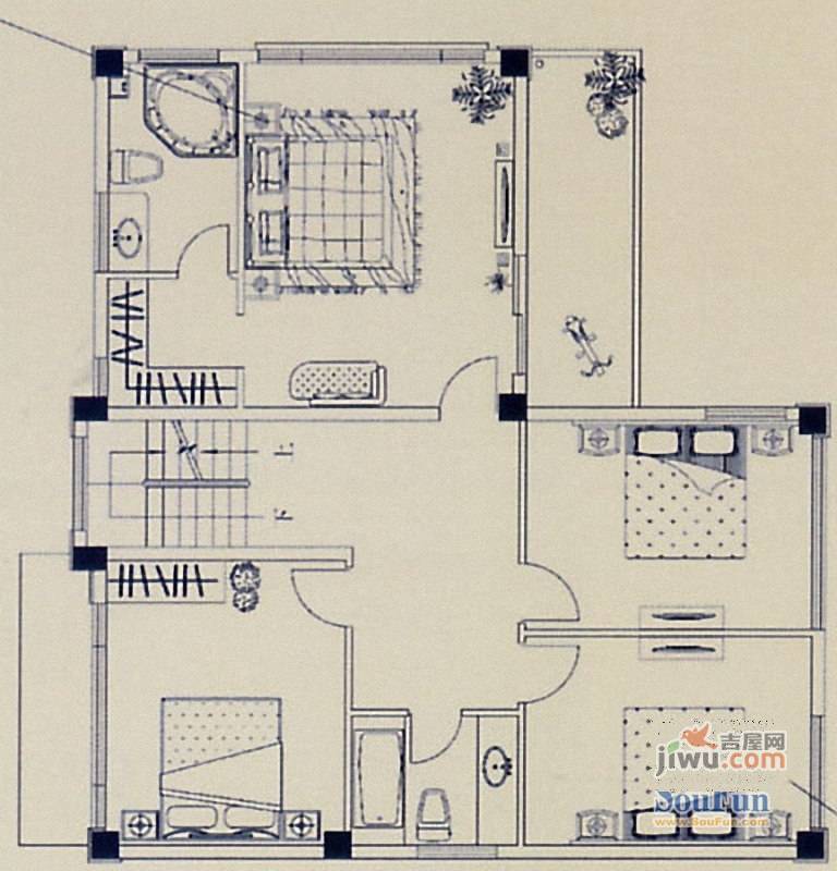 富临华城二期5室2厅4卫328㎡户型图